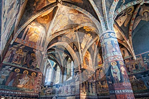 Medieval frescoes in Chapel of the Holy Trinity at Lublin Castle, Poland