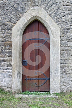 Medieval front door in Prague