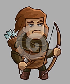 Medieval game character archer