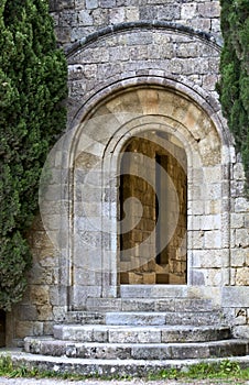 Medieval gate at Filerimos, Rhodes, Greece