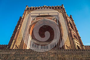 Medieval giant stone gateway known as the Buland Darwaza at Fatehpur Sikri at Agra India