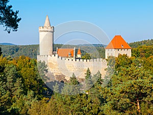 Medieval gothic castle Kokorin, Kokorinsko protected landscape area, Czech Republic