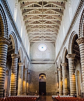 Medieval Gothic Cathedral of Orvieto, Italy