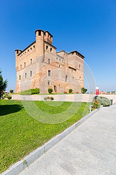 Medieval Grinzane Cavour Castle, in Piedmont district, Italy