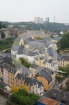 Medieval Grund district of Luxembourg City