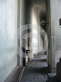 Medieval hallway