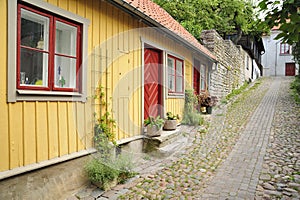 Medieval Hanse town Visby in Sweden photo
