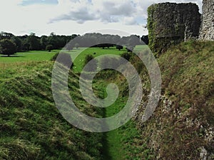 Medieval Helmsley castle ruins, Yorkshire