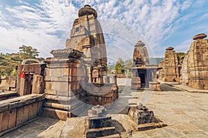 Medieval Hindu stone temple ruins of Baijnath at Bageshwar district of Uttarakhand India.