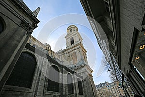 View at the tower of Saint-Germain Des Pres church church photo