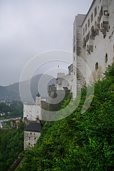 Medieval Hohensalzburg Castle Festung Hohensalzburg in morning