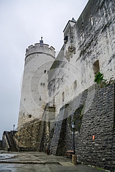 Medieval Hohensalzburg Castle Festung Hohensalzburg in morning