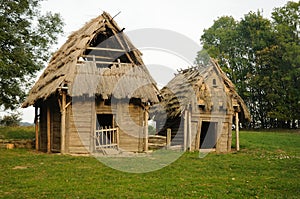 Medieval house with cowshed