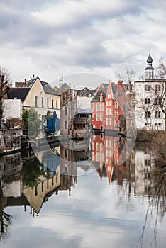 Medieval houses in Ghent, Belgium