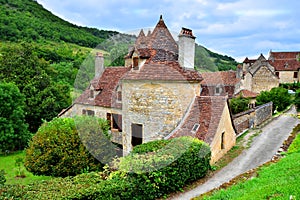 Medieval houses in the village of Autoire, France