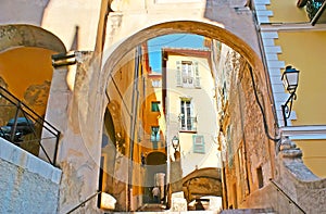 The medieval housing of Menton photo