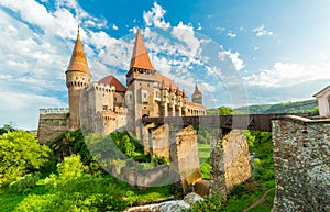 Medieval Hunyad Corvin castle, Hunedoara town,Transylvania regiom, Romania, Europe
