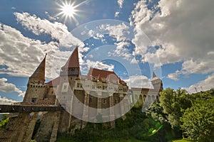 Medieval Hunyad Corvin castle, Hunedoara town,Transylvania region, Romania,Europe