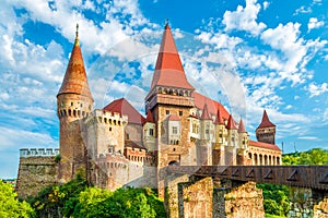 Medieval Hunyad Corvin castle, Hunedoara town,Transylvania,Romania,Europe