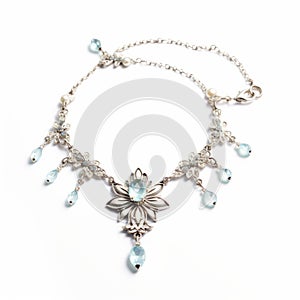 Medieval-inspired Turquoise Diamond And Blue Topaz Necklace