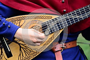 medieval instrument player