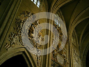 Medieval interior chruch catholic