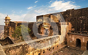 Medieval Jaigarh Fort ruins at Jaipur, Rajasthan, India