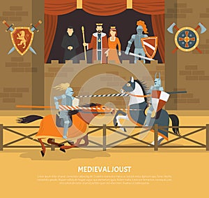 Medieval Joust Illustration photo