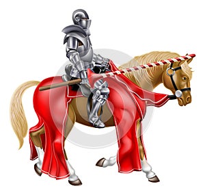 Medieval Joust Knight on Horse