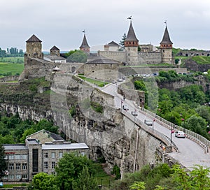 Medieval Kamianets-Podilskyi Castle panorama