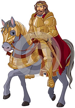 Medieval King Horseback