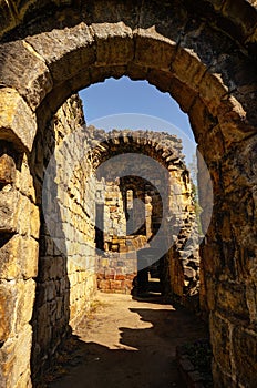 Medieval Kirkstall Abbey near Leeds. UK.