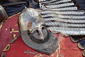 Medieval Knight Costume and Helmets