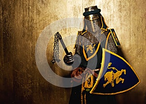 Medieval knight in full armor