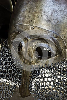 Medieval knight helmet