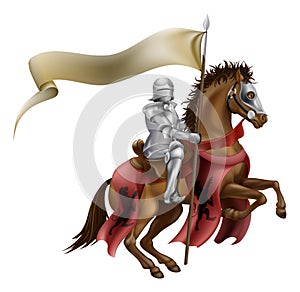 Medieval Knight on Horse