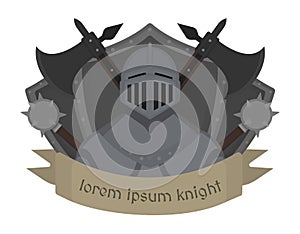Medieval knight logo. Color