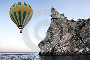 Medieval knight`s castle Swallow`s nest, Yalta, Krym