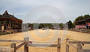 Medieval knight tournament arena and hippodrome at Park Kievan Rus