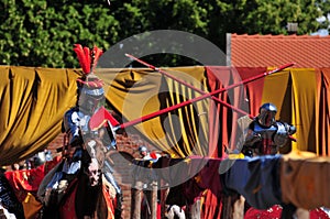 Medieval Knights. Jousting.