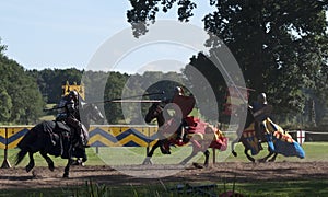 Medieval Knights Jousting at Warwick Castle