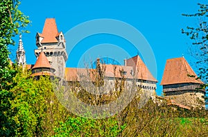 The medieval Kreuzenstein castle in Leobendorf village photo