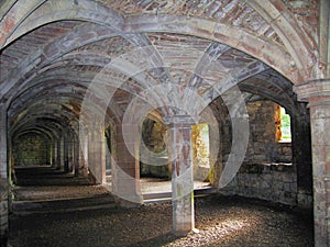 Medieval Lanercost Priory in Cumbria with Vaulted Undercroft, England, Great Britain