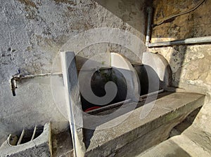Medieval lavatory of Sant Ilario Genoa Italy photo
