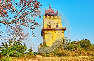 The medieval leaning tower in Ava, Myanmar