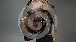 Medieval Leather face mask. BDSM mask or accessory for a horror movie costume