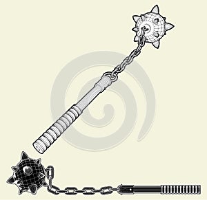 Medieval Mace Vector 01