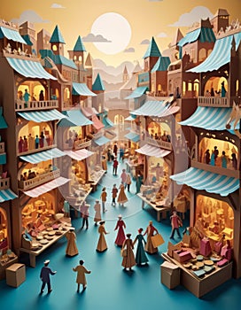 Medieval Marketplace Bustle