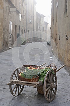 Medieval marketplace scene