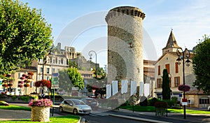 Medieval Medisance tower and cathedral in French town of Sisteron